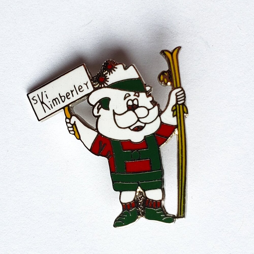 Ski Kimberley Enamel Brooch Lapel Pin